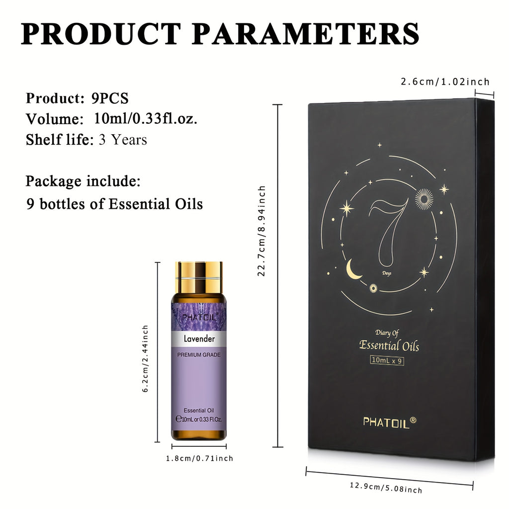 Essential oils gift set 9pcs - 10ml