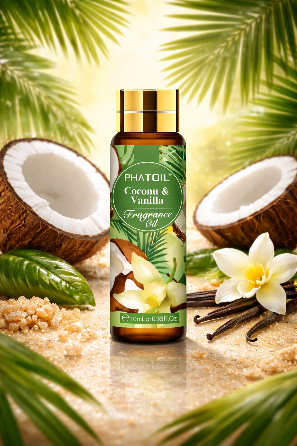Huile parfumée Coconut & Vanille, concentré de parfum - 10ml